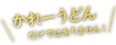 かれーうどんだけではありません！